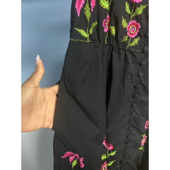 Wayward Fancies eShakti Sz M/L Black Maxi Dress Cottage Dark Fairy Whimsigoth - Picture 8 of 10